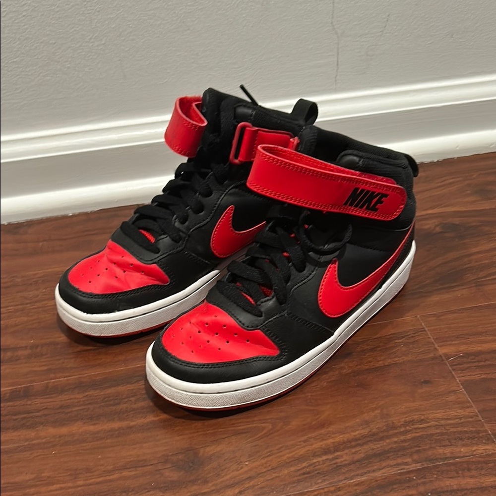 Nike Red and Black High-Top Sneakers